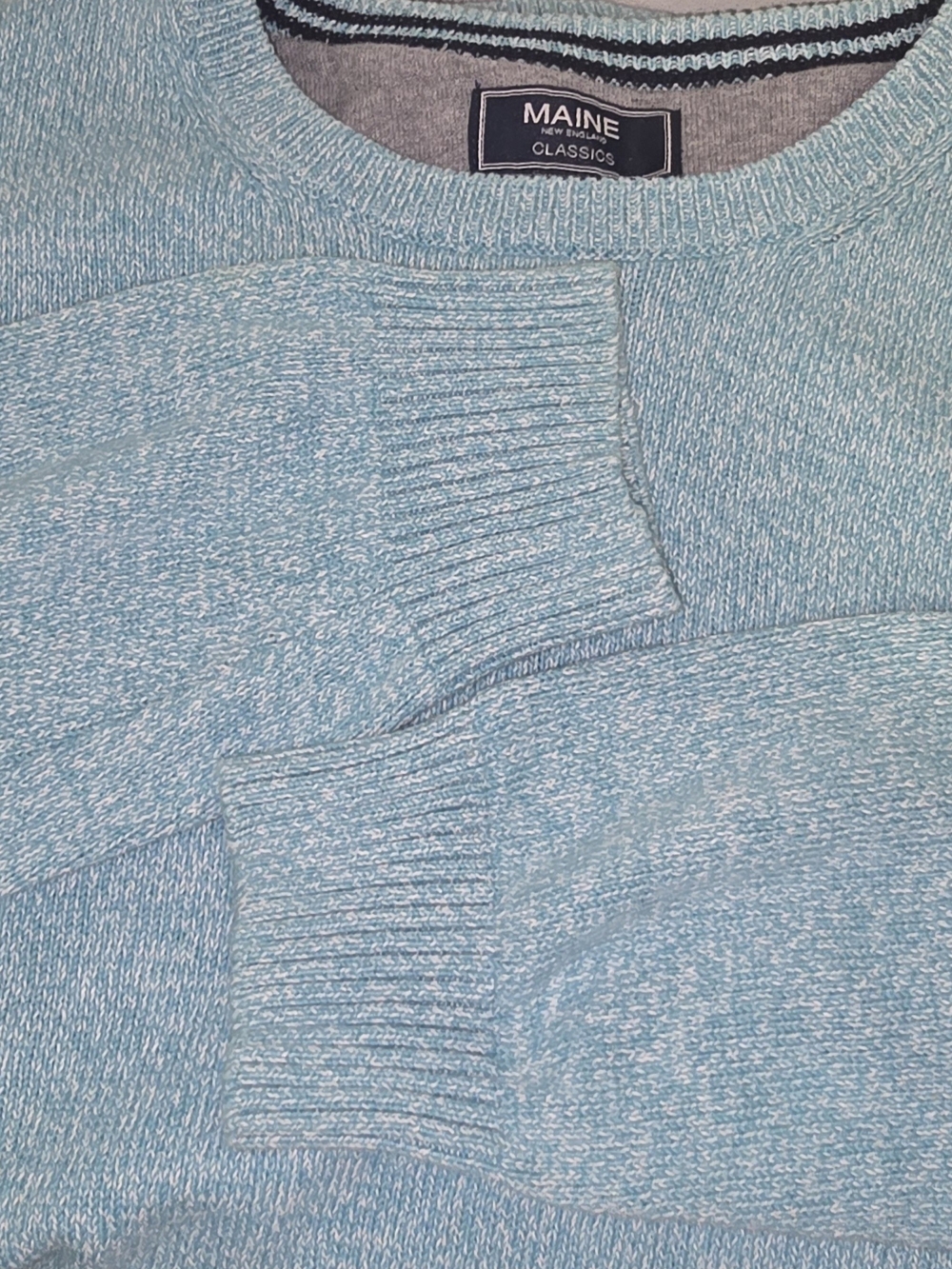 Maine New England Classics Mint Green Knit Sweater Size XL - Picture 4 of 4